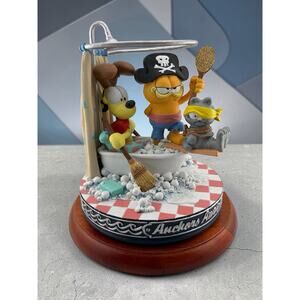 Garfield "Anchors Aweigh!" Danbury Mint Sculpture Music Box 9" W/Base 1994 COA
